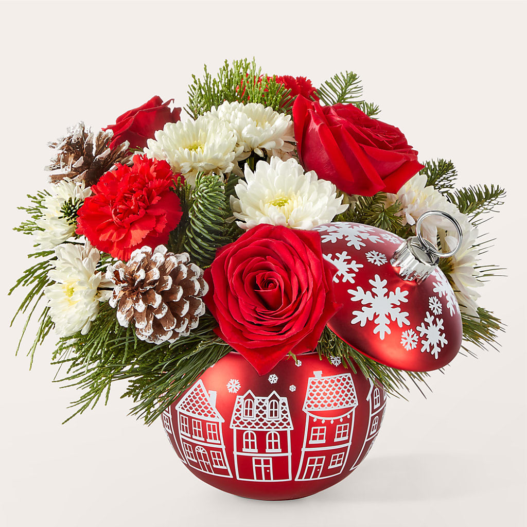 Christmas Village Ornament – The Flower Factory, Tarzana CA