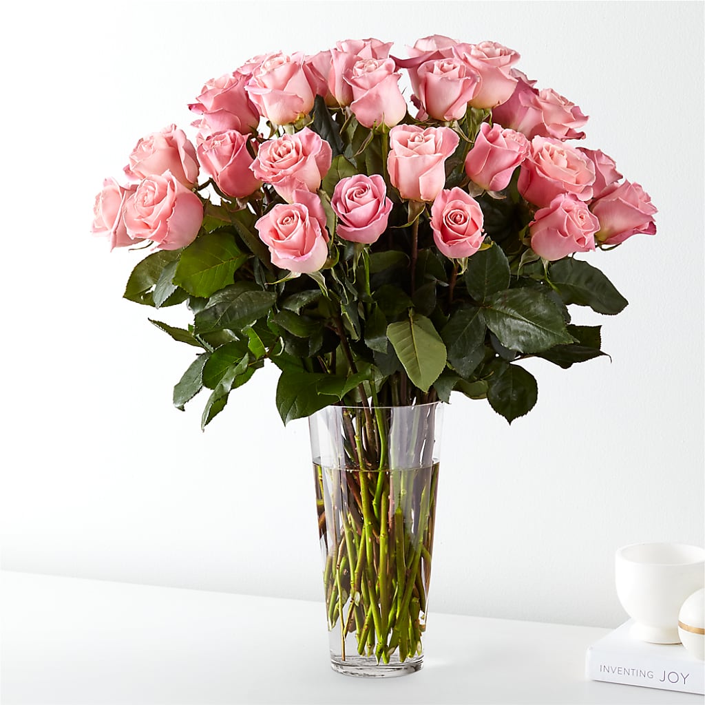 Long Stem Pink Rose Bouquet – The Flower Factory, Tarzana CA