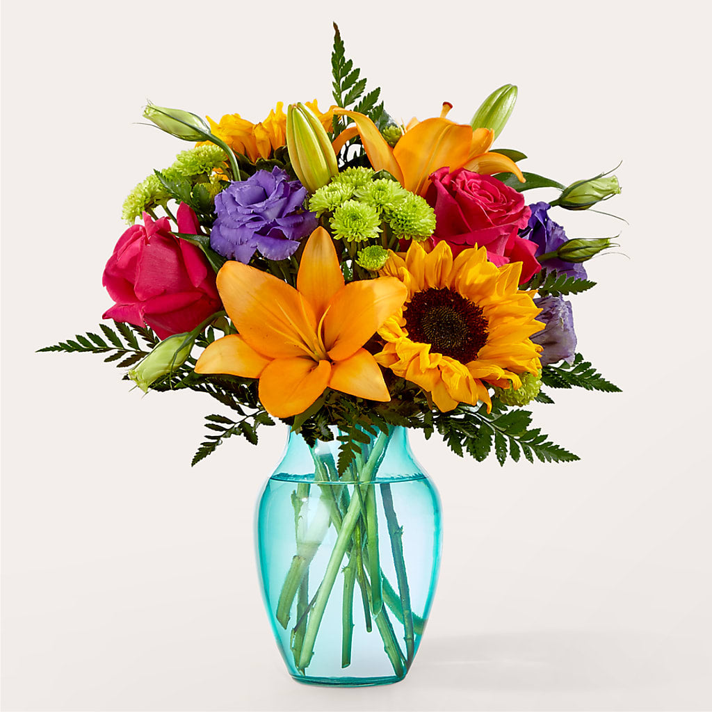 Double Rainbow Bouquet – The Flower Factory, Tarzana CA