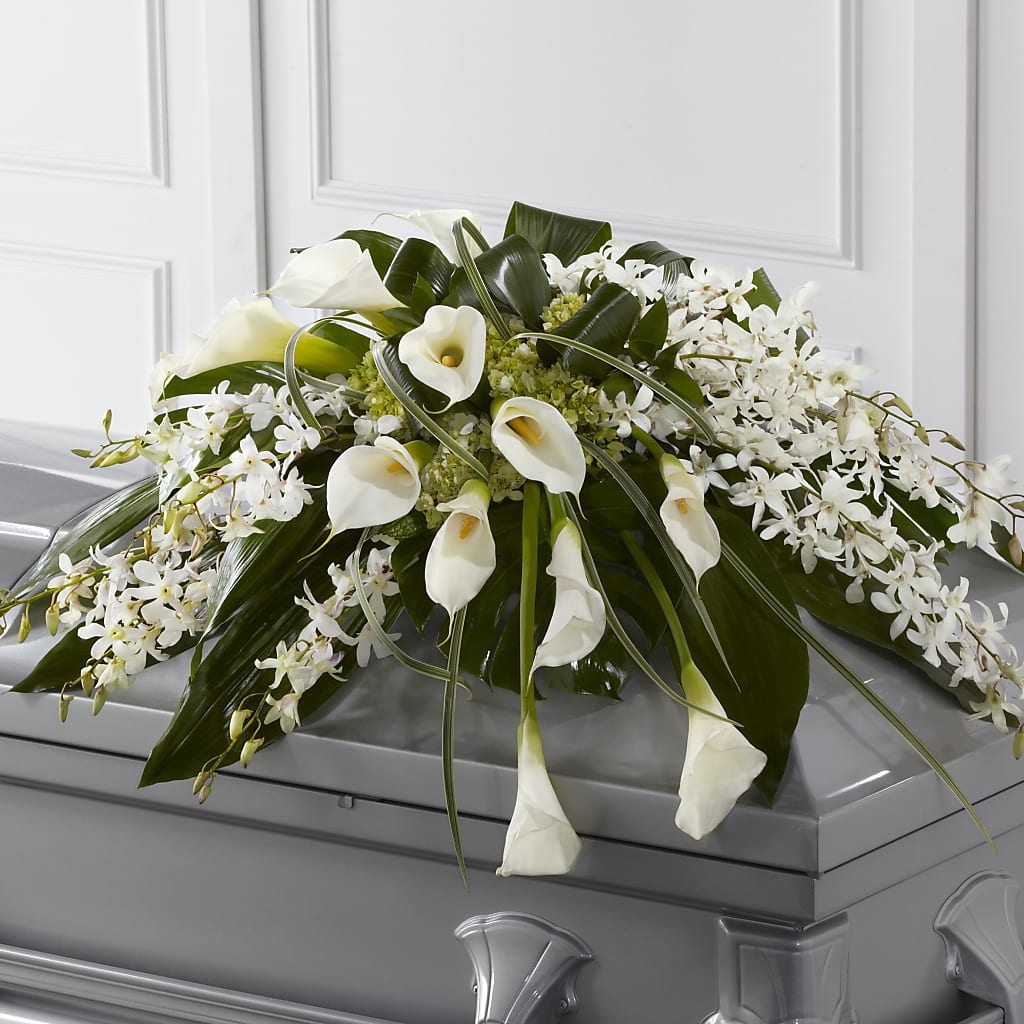 Angel Wings Casket Spray – The Flower Factory, Tarzana CA