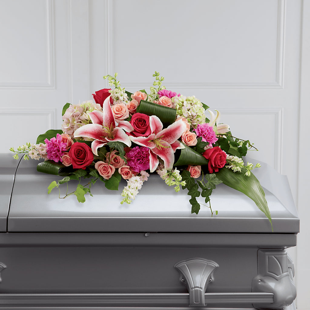 Splendid Grace Casket Spray – The Flower Factory, Tarzana CA