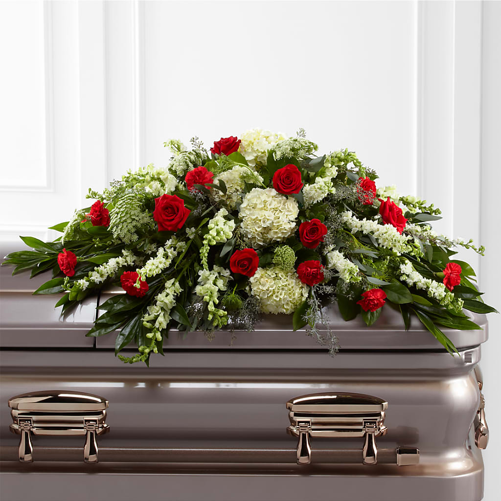 Sincerity Casket Spray – The Flower Factory, Tarzana CA