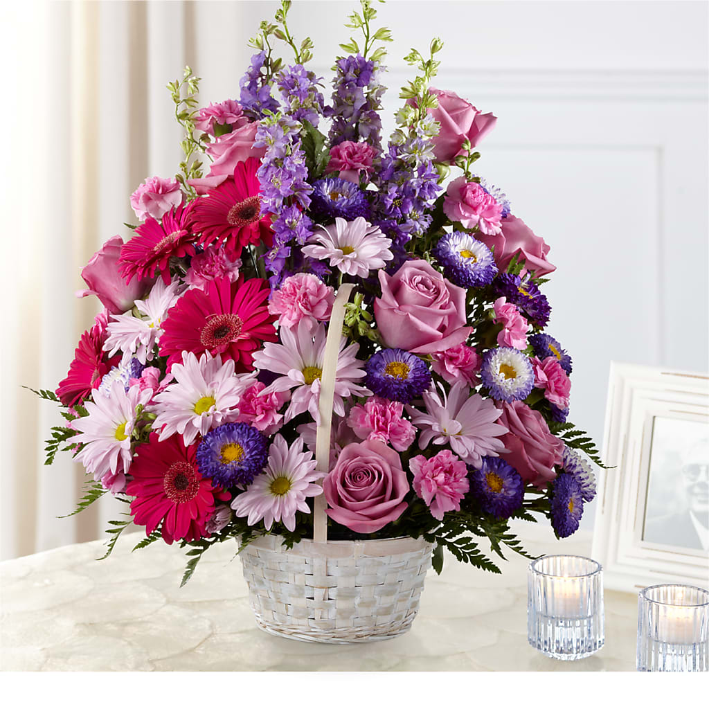 Pastel Peace Basket – The Flower Factory, Tarzana CA