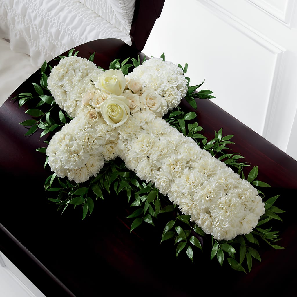 Peaceful Memories Casket Spray (Standard) – The Flower Factory, Tarzana CA