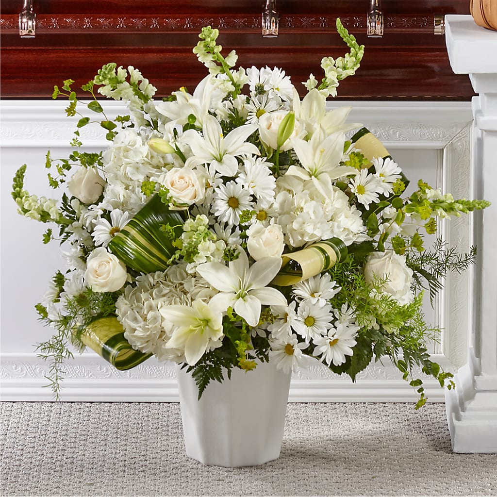 Thoughts of Tranquility Floor Basket – The Flower Factory, Tarzana CA