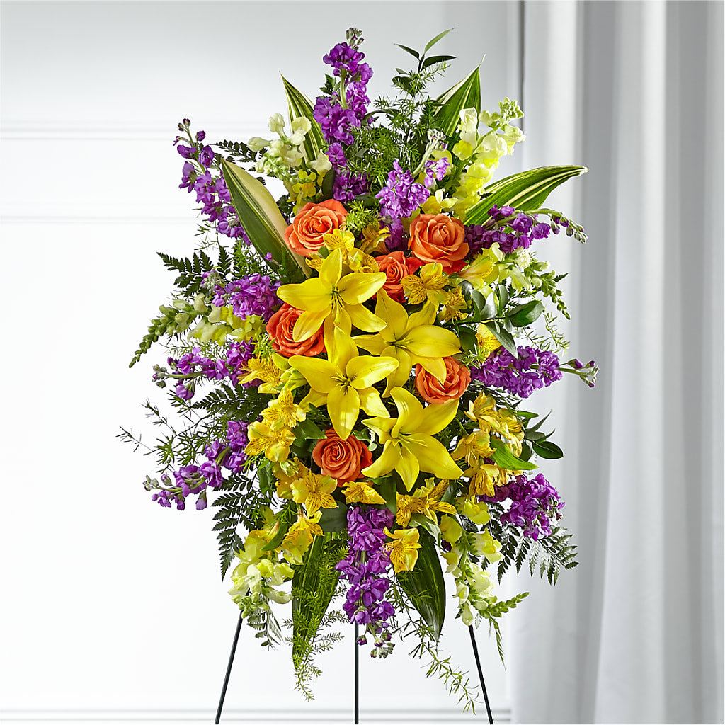 Thoughtful Prayers Standing Spray – The Flower Factory, Tarzana CA