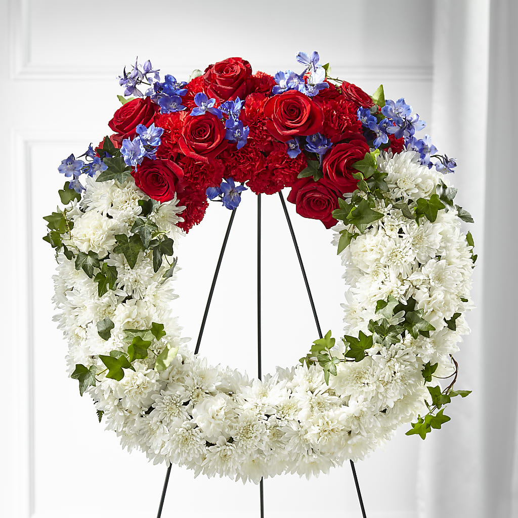 Patriotic Passion Wreath – The Flower Factory, Tarzana CA