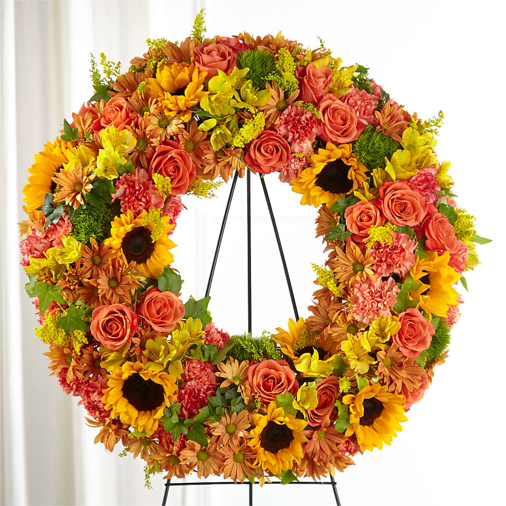 Autumnal Memories Wreath (Standard) – The Flower Factory, Tarzana CA