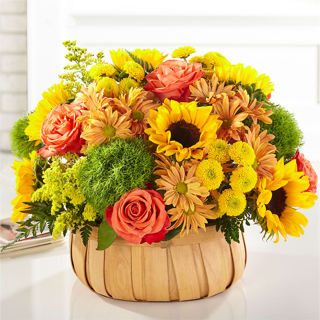 Harvest Sunflower Basket – The Flower Factory, Tarzana CA
