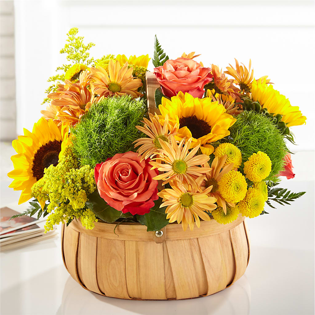 Harvest Sunflower Basket – The Flower Factory, Tarzana CA