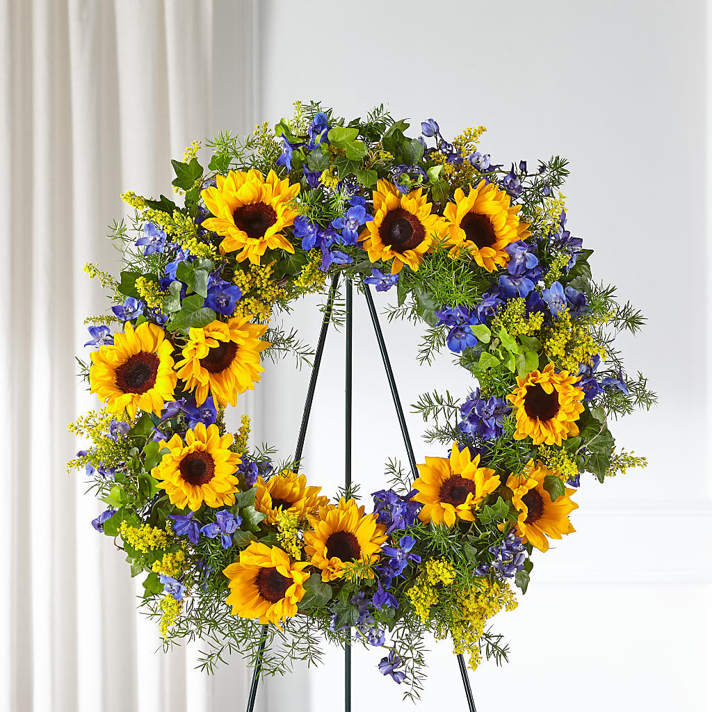Bright Rays Wreath – The Flower Factory, Tarzana CA