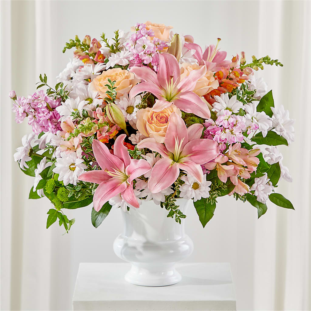 Heartfelt Gesture Urn Arrangement – The Flower Factory, Tarzana CA