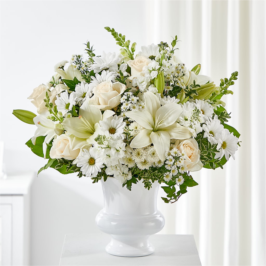 Uplifting Urn Arrangement – The Flower Factory, Tarzana CA