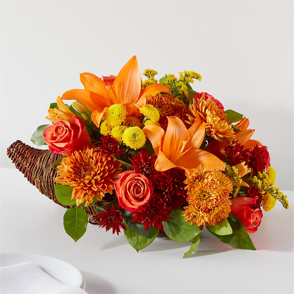 Bouquet of Blessings Cornucopia – The Flower Factory, Tarzana CA
