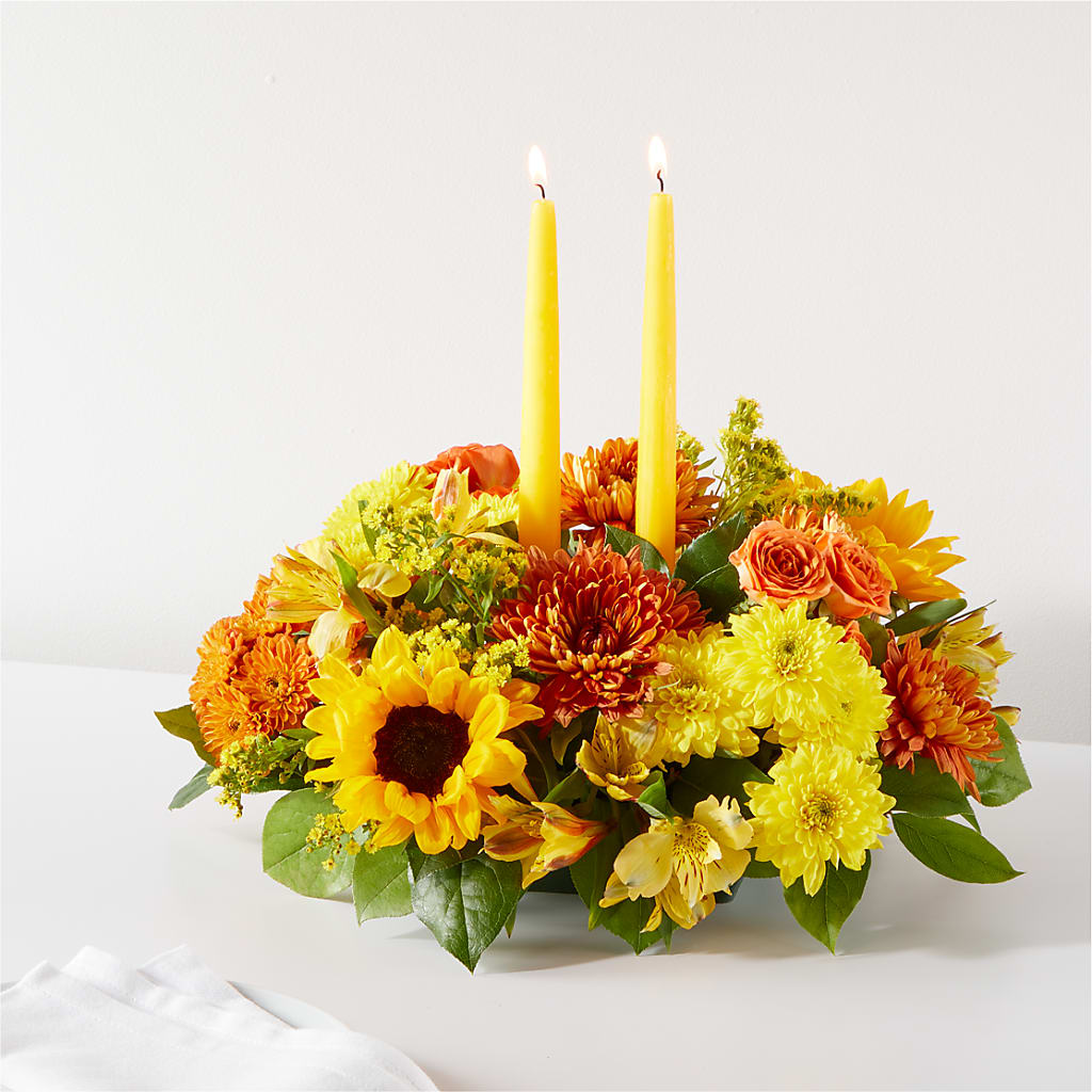 Autumn Harmony Centerpiece – The Flower Factory, Tarzana CA