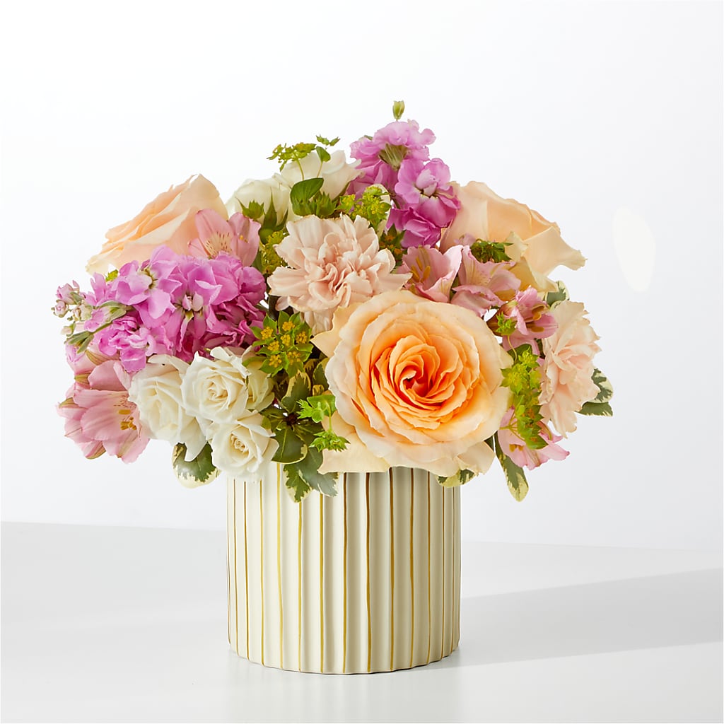 Paradise Bouquet with Ivory Vase – The Flower Factory, Tarzana CA
