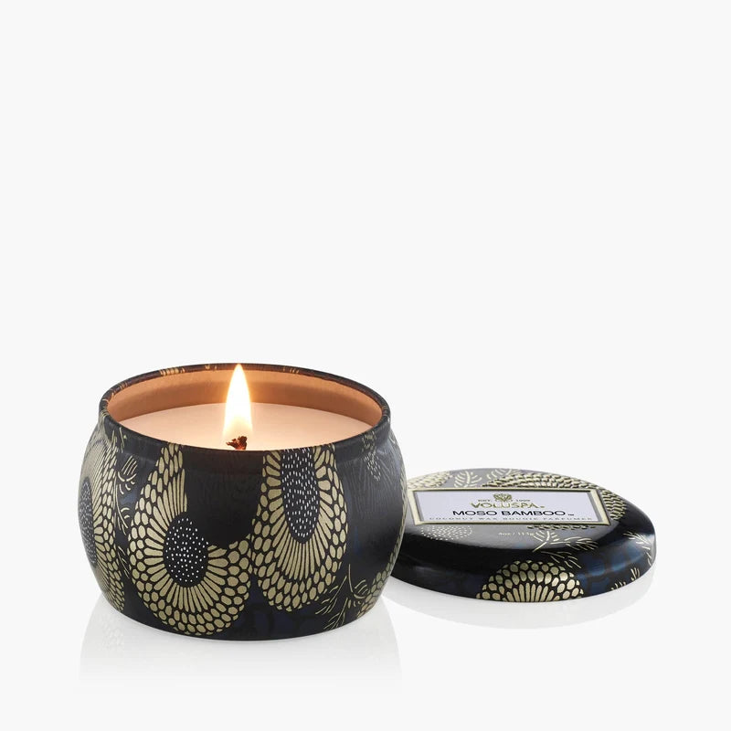 Moso Bamboo Mini Tin Candle – The Flower Factory, Tarzana CA