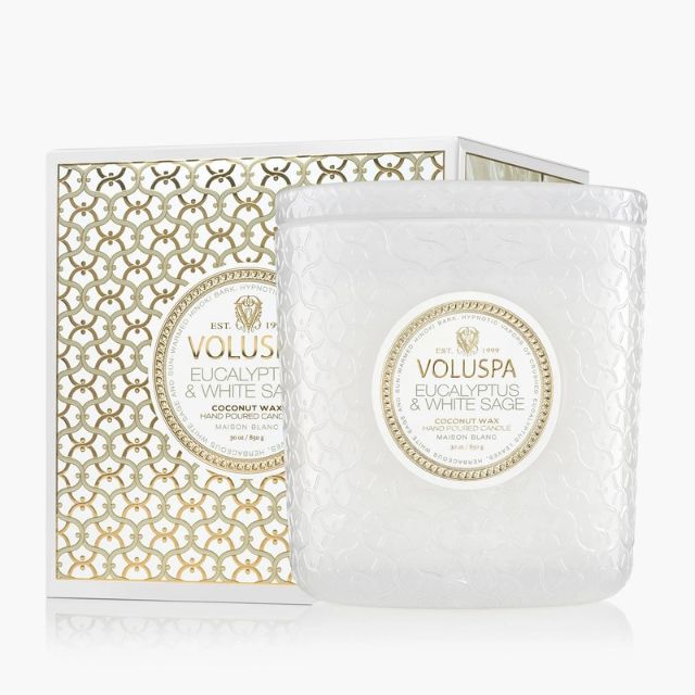 Eucalyptus & White Sage Luxe Candle – The Flower Factory, Tarzana CA