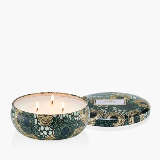 French Cade 3-Wick Tin Candle – The Flower Factory, Tarzana CA