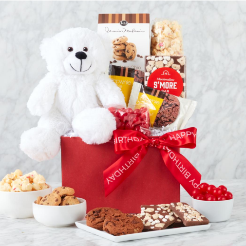 Birthday Bear Gift Basket – The Flower Factory, Tarzana CA