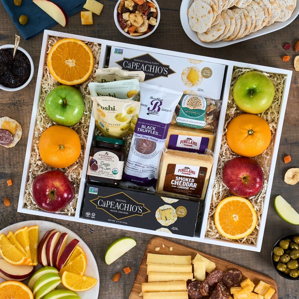Seasonal Fruit and Charcuterie Gift Crate