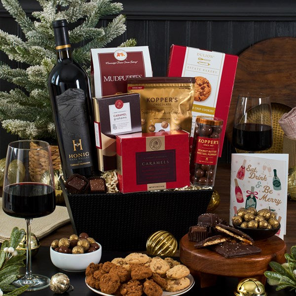 Red Wine & Dark Chocolate Gift Basket - Honig Napa Valley