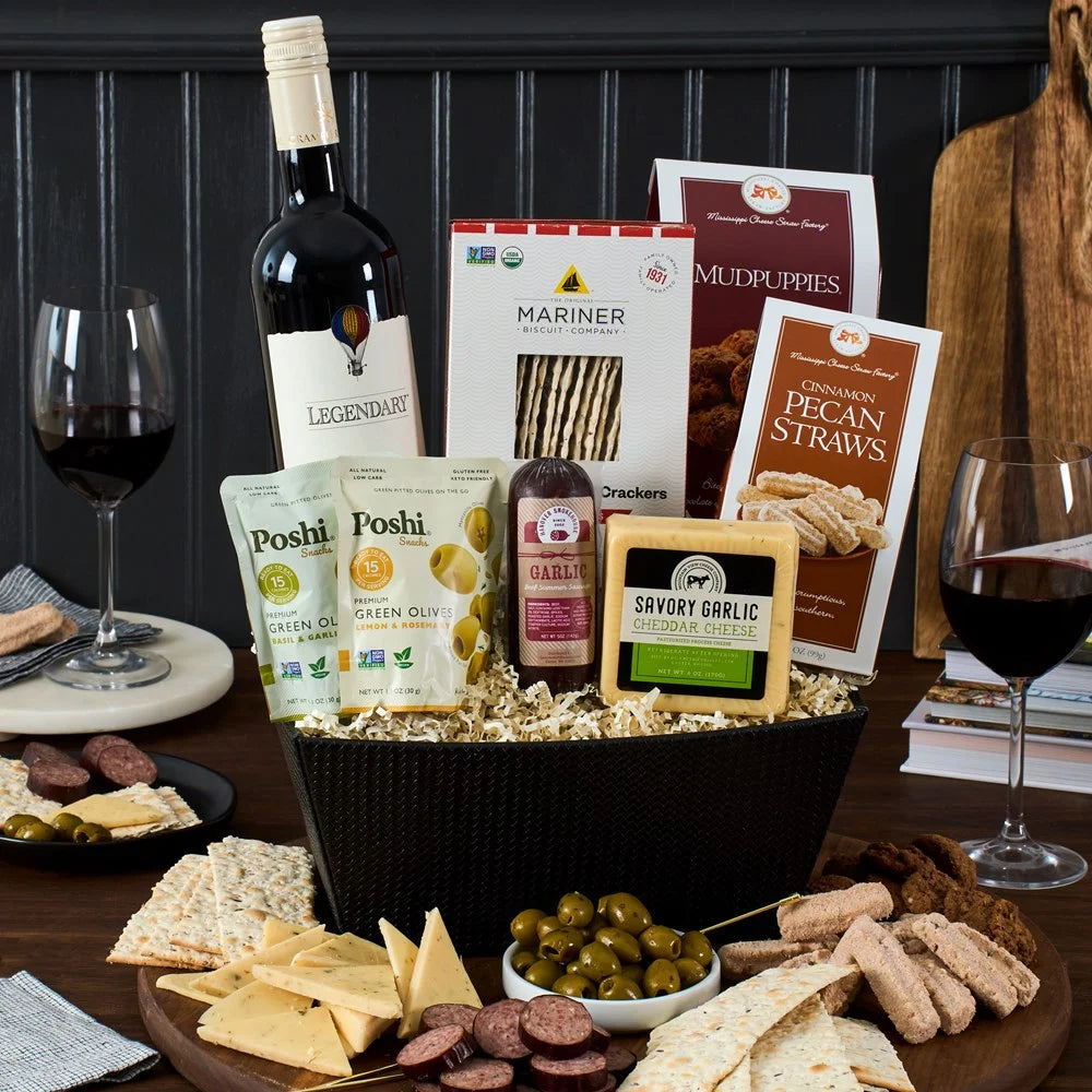 Classic Red Wine Gift Basket