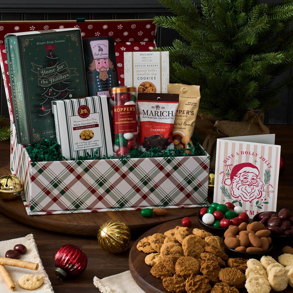 Gourmet Holiday Snacks and Chocolate Gift Box