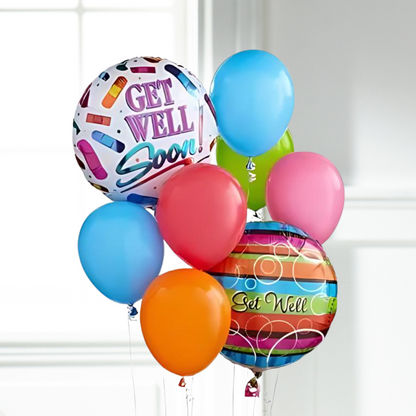 Ballooon Bouquet Get Well Soon –  The Flower Factory, Tarzana CA