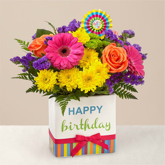 Birthday Brights Bouquet –  The Flower Factory, Tarzana CA