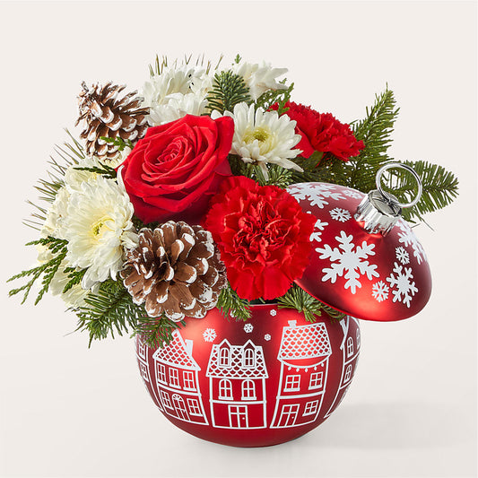 Christmas Village Ornament –  The Flower Factory, Tarzana CA