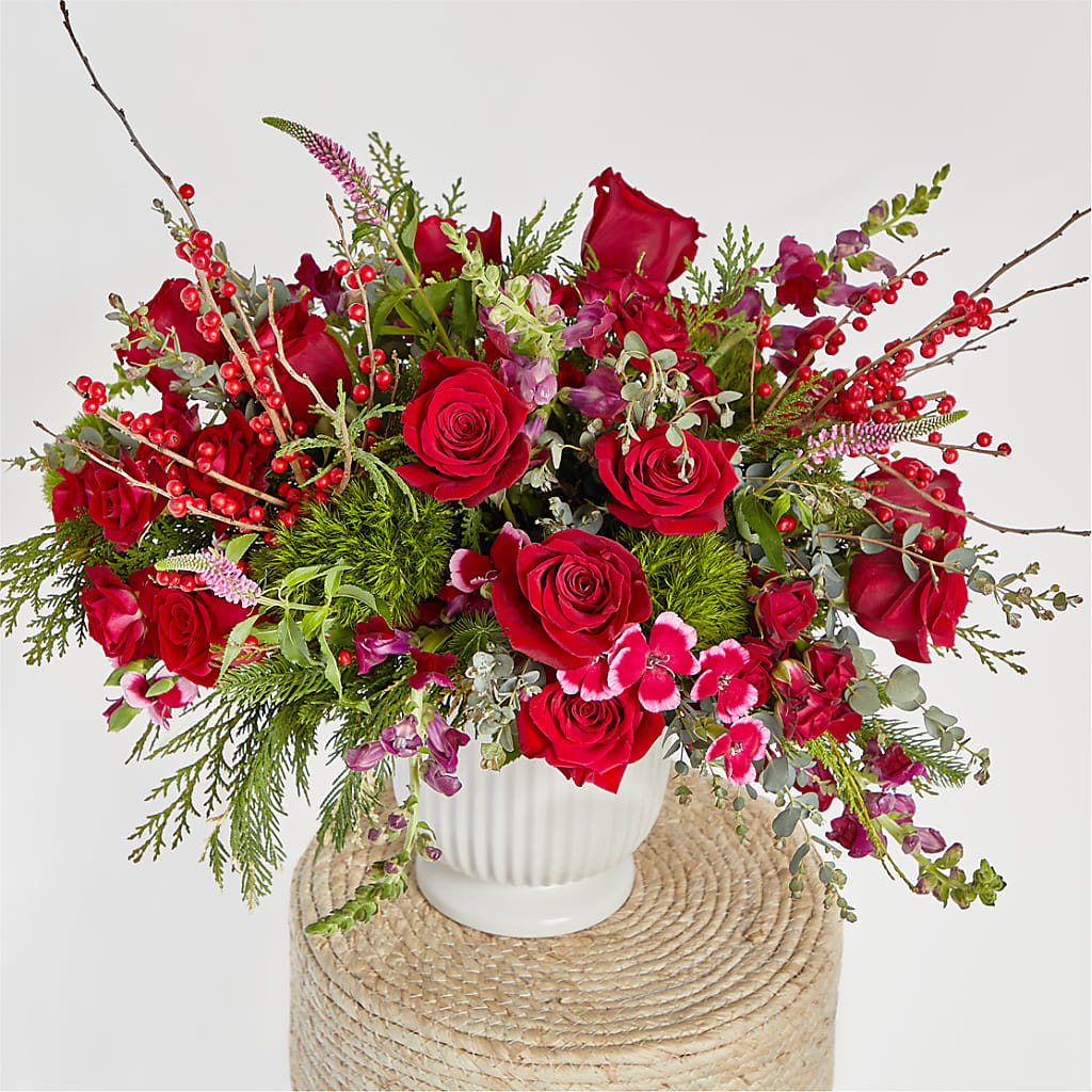 Big Red Bow Bouquet –  The Flower Factory, Tarzana CA