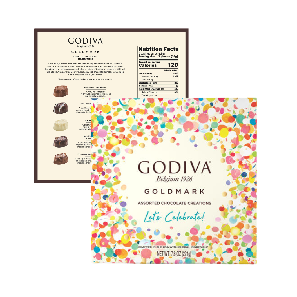 18pc Godiva Limited Edition Assorted Cake Chocolates