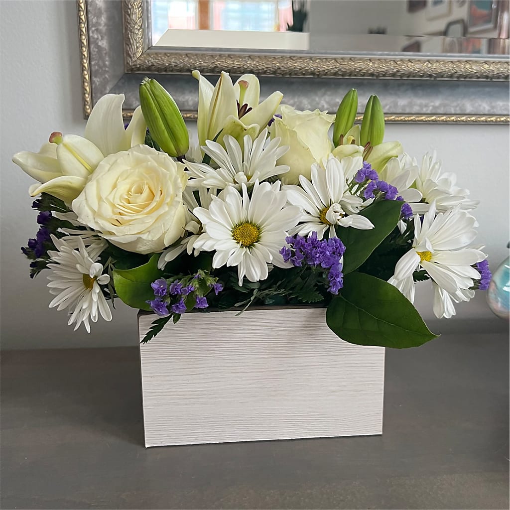 Beyond Blue Box Bouquet –  The Flower Factory, Tarzana CA