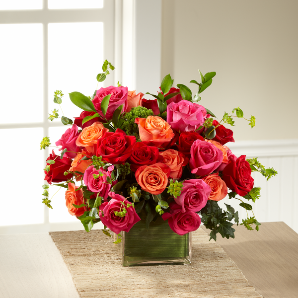 Bouquet de roses de vie luxuriante