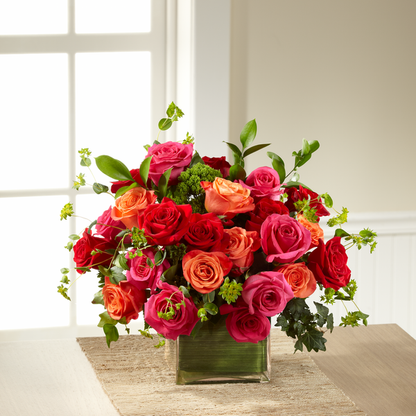 Bouquet de roses de vie luxuriante