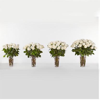 Long Stem White Rose Bouquet –  The Flower Factory, Tarzana CA