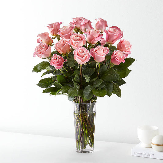 Long Stem Pink Rose Bouquet –  The Flower Factory, Tarzana CA