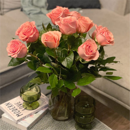 Long Stem Pink Rose Bouquet –  The Flower Factory, Tarzana CA