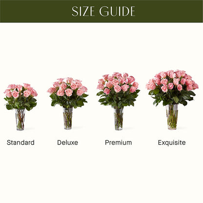 Long Stem Pink Rose Bouquet –  The Flower Factory, Tarzana CA