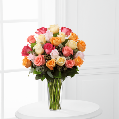 Bouquet de roses gracieuses et grandeur