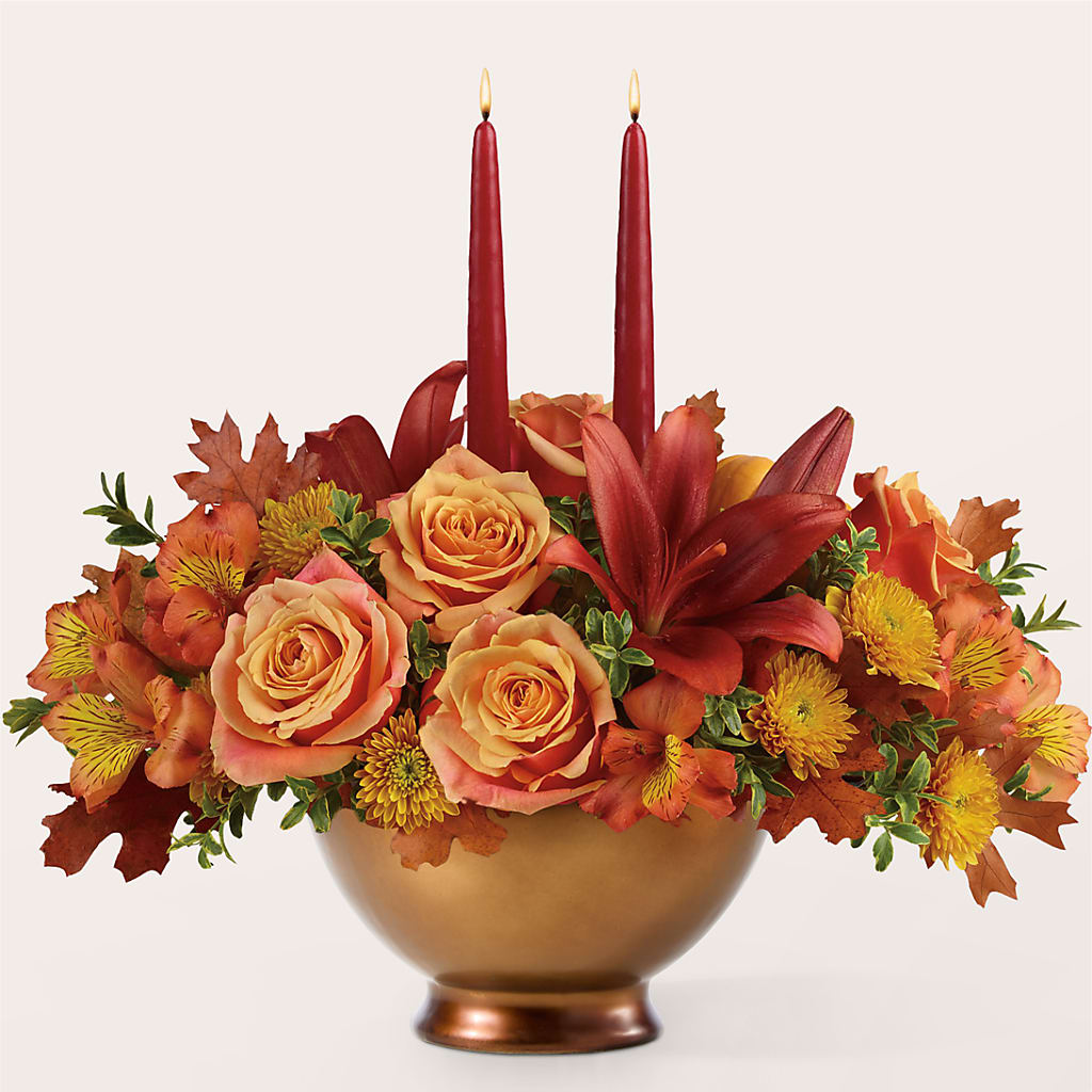 Harvest Table Centerpiece –  The Flower Factory, Tarzana CA