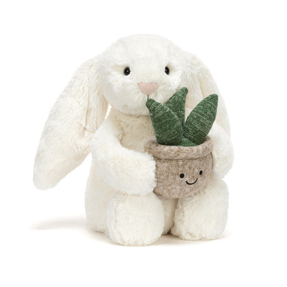 Cream Bunny with Plant –  The Flower Factory, Tarzana CA