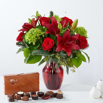 Coffret cadeau bouquet et chocolat Merry Days