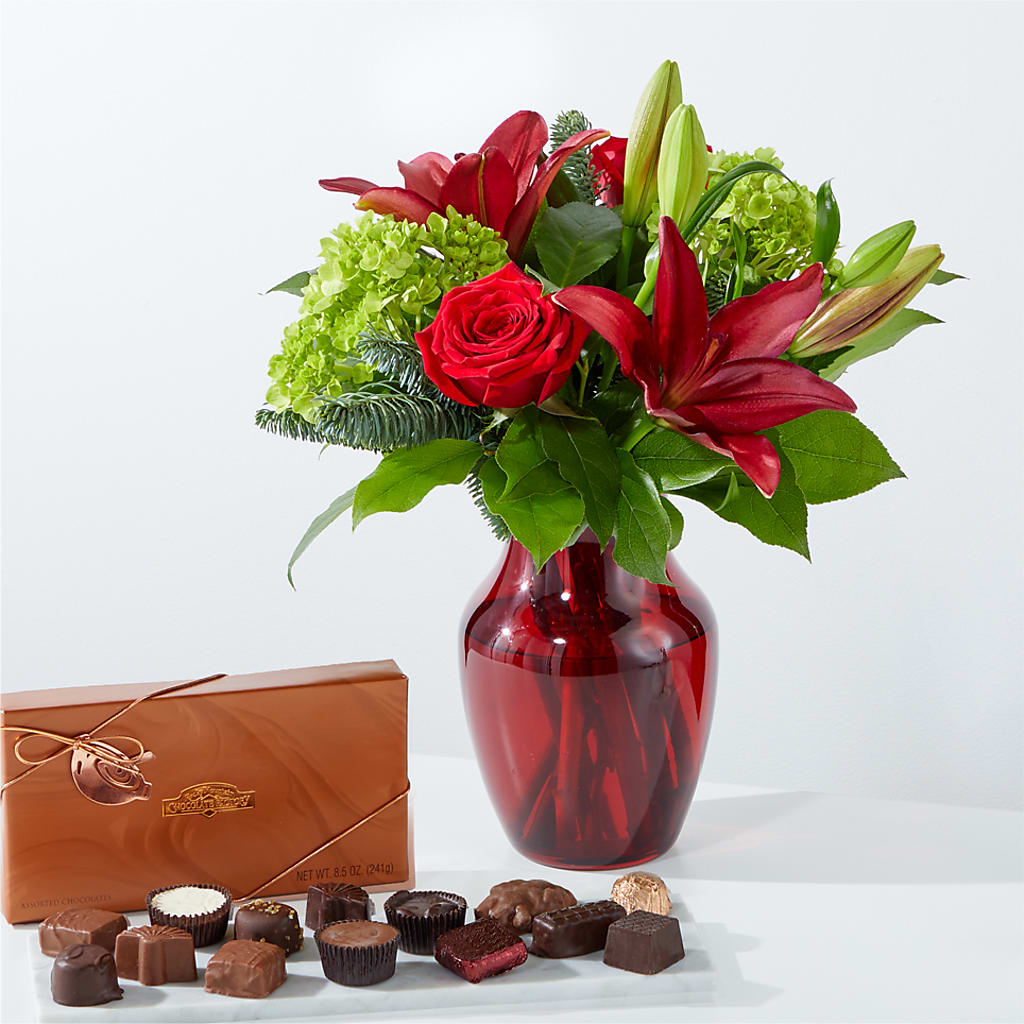 Coffret cadeau bouquet et chocolat Merry Days