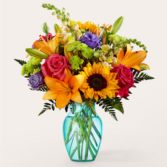 Double Rainbow Bouquet –  The Flower Factory, Tarzana CA