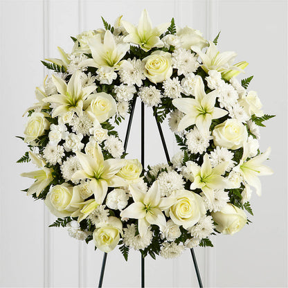 Treasured Tribute Wreath –  The Flower Factory, Tarzana CA