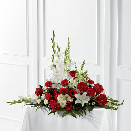 Crimson & White Arrangement –  The Flower Factory, Tarzana CA
