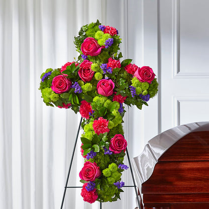 Tribute Rose Floral Cross –  The Flower Factory, Tarzana CA