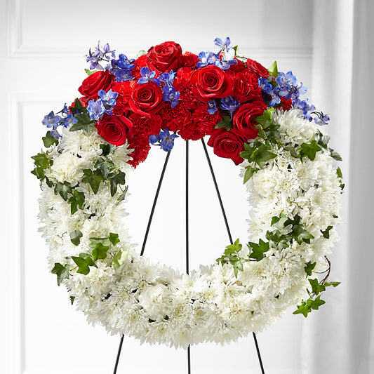 Patriotic Passion Wreath –  The Flower Factory, Tarzana CA